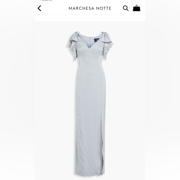 Marchesa Notte blue gown - Picture 4 of 7